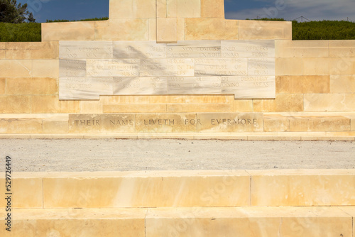 Canakkale,Turkey : Chunuk Bair New Zeland Memorial, Chunuk Cemetery in Conk Bayiri, Gallipoli. 