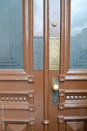 Old wooden door of Texas Capitol building
