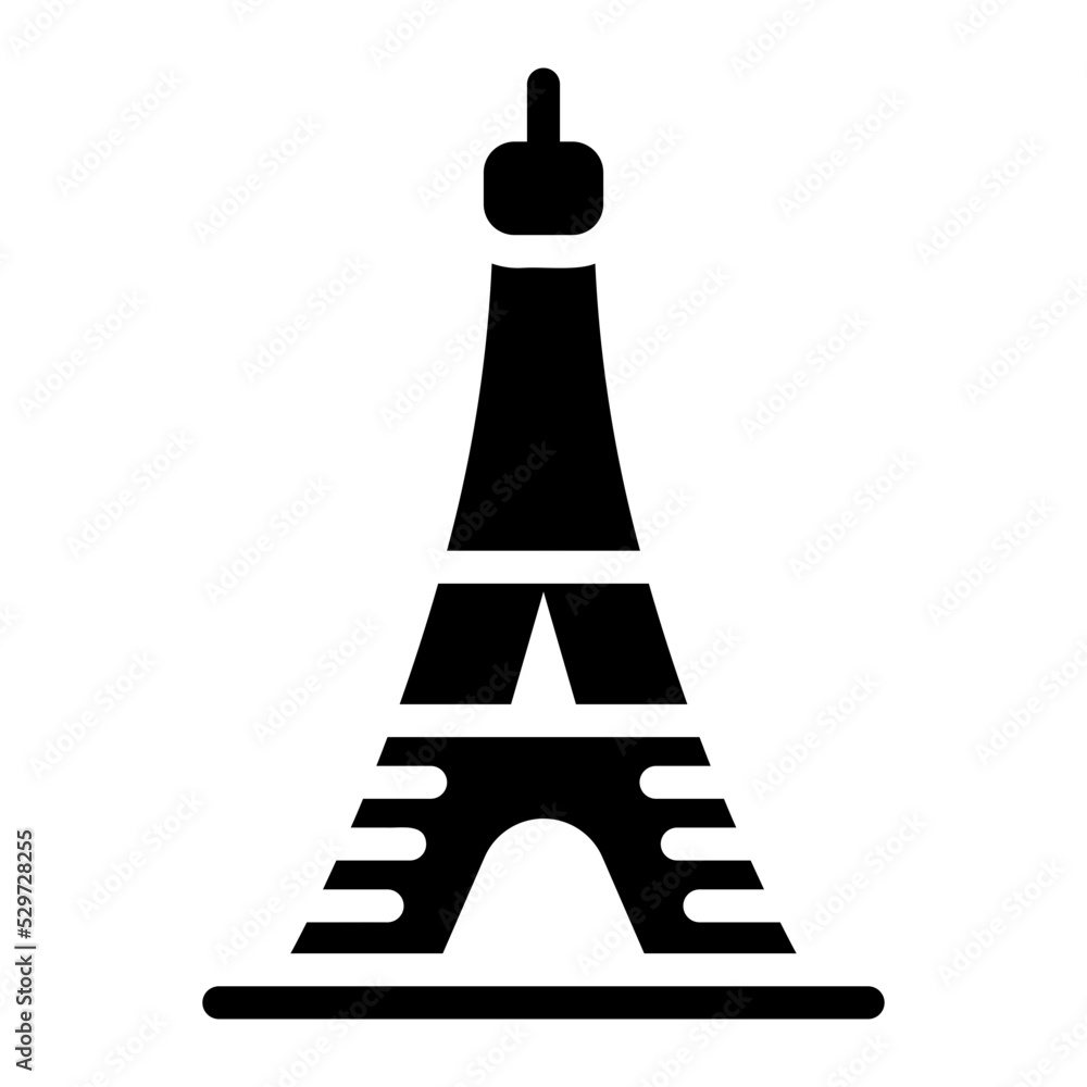 eiffel glyph icon eiffel glyph icon