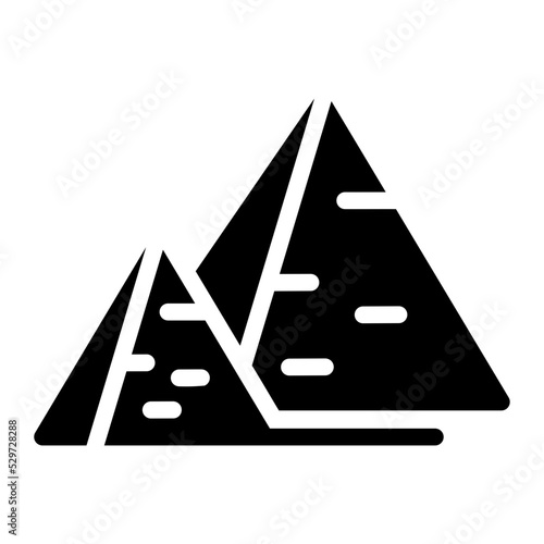 pyramids glyph icon