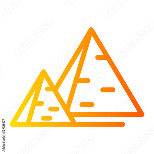 pyramids gradient icon