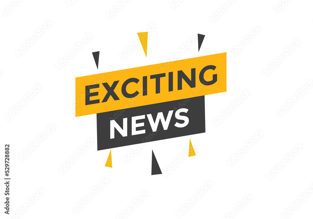 Exciting news button. Exciting news sign speech bubble. Web banner label template. Vector Illustration
Exciting news button. Exciting news sign speech bubble. Web banner label template. Vector Illustration