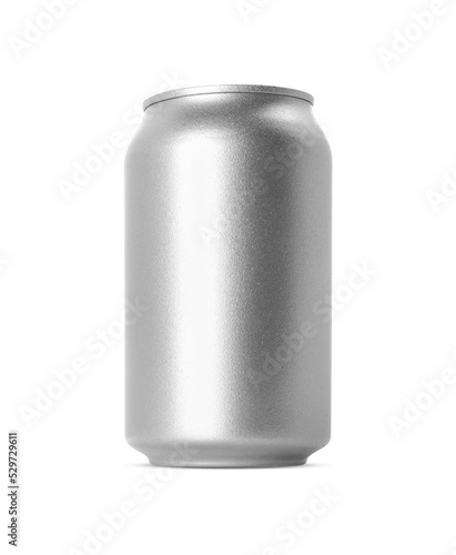 Can of energy drink isolated on white. Mockup for design