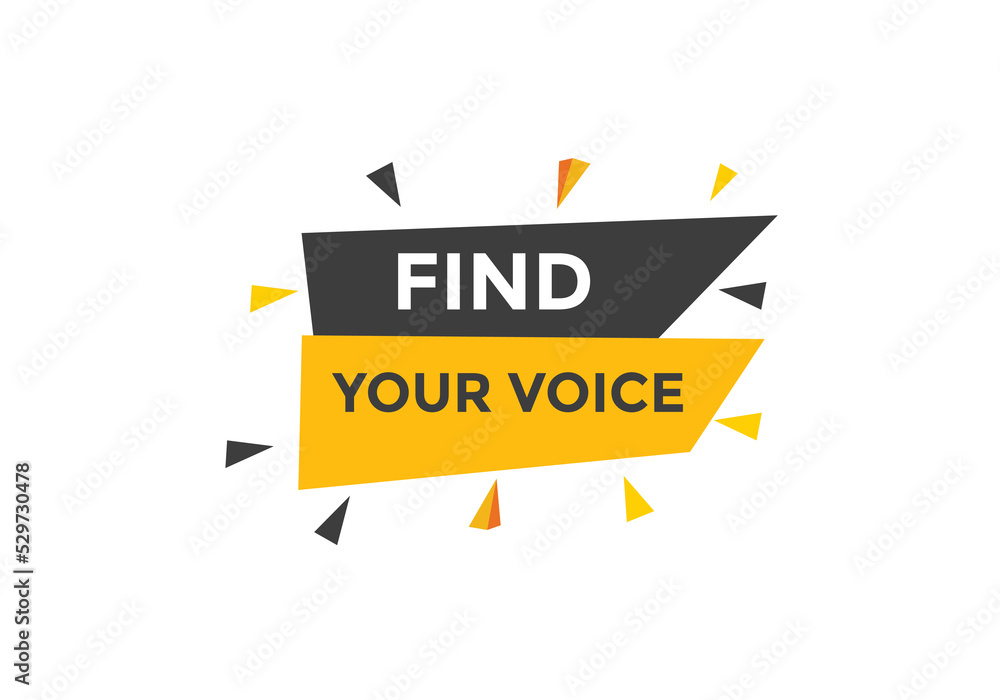 Find your voice Colorful label sign template. Find your voice symbol web banner
Find your voice Colorful label sign template. Find your voice symbol web banner