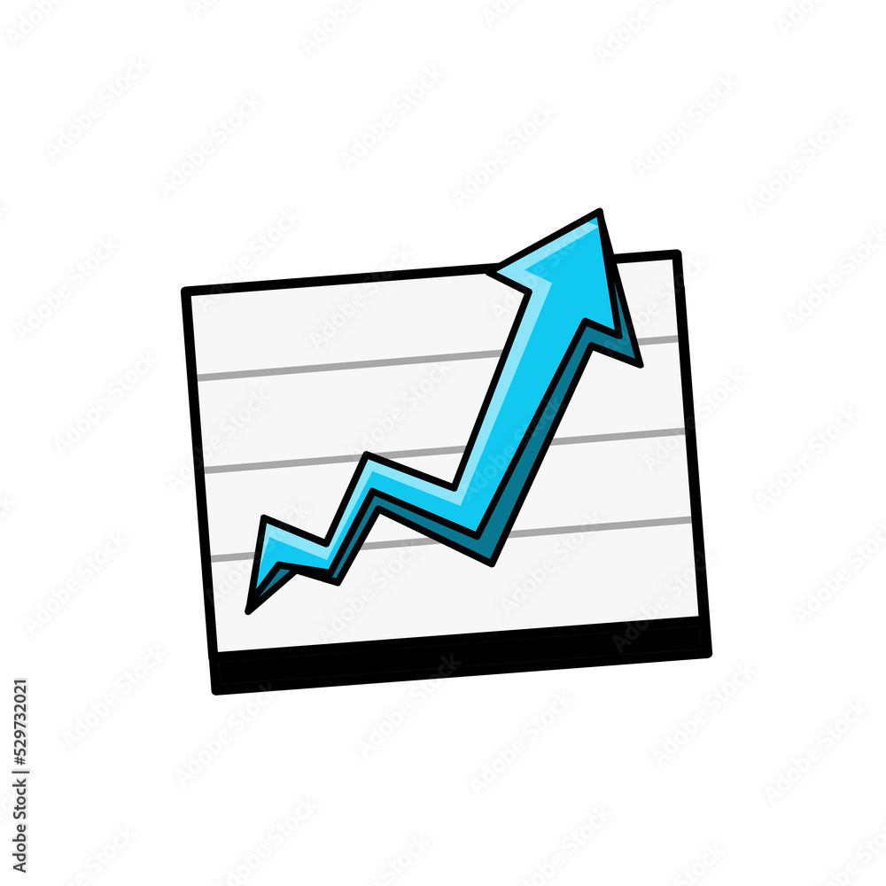 illustration vector of graph with arrow in paper perfect for print,symbo,etc illustration vector of graph with arrow in paper perfect for print,symbo,etc
