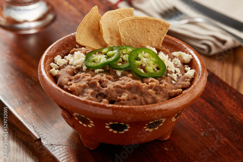 Foto frijoles bayos refritos