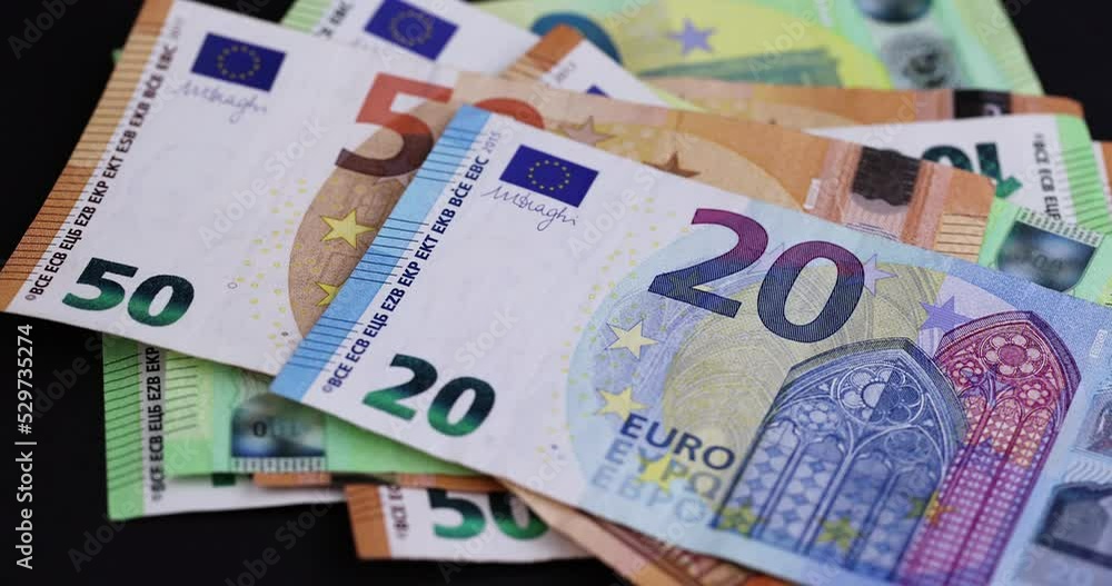 fold twenty-euro banknotes, fold euro cash of the European Union for 20 euros fold twenty-euro banknotes, fold euro cash of the European Union for 20 euros