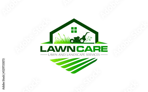 Illustration graphic vector of lawn care, landscape services, grass concept logo design template