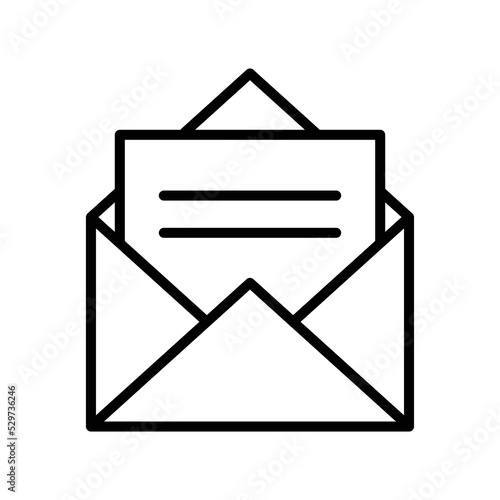 envelope icon vector design template in white background