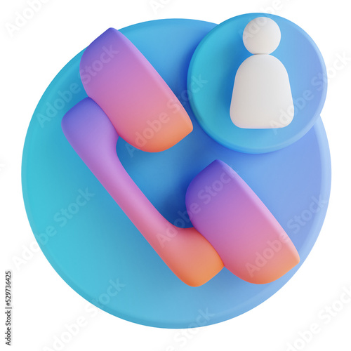 3D illustration call people