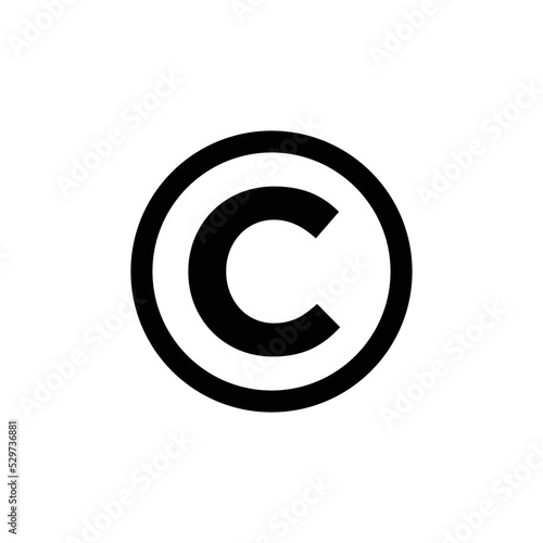 registered icon vector design template in white background