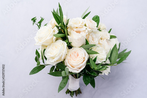 Floral bouquets used as decor