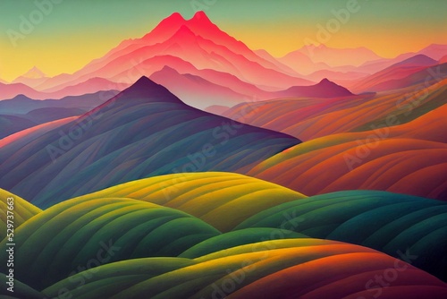 landscape with mountains