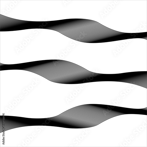 Title: Abstrac white background with geometric and line vector. Black and White.