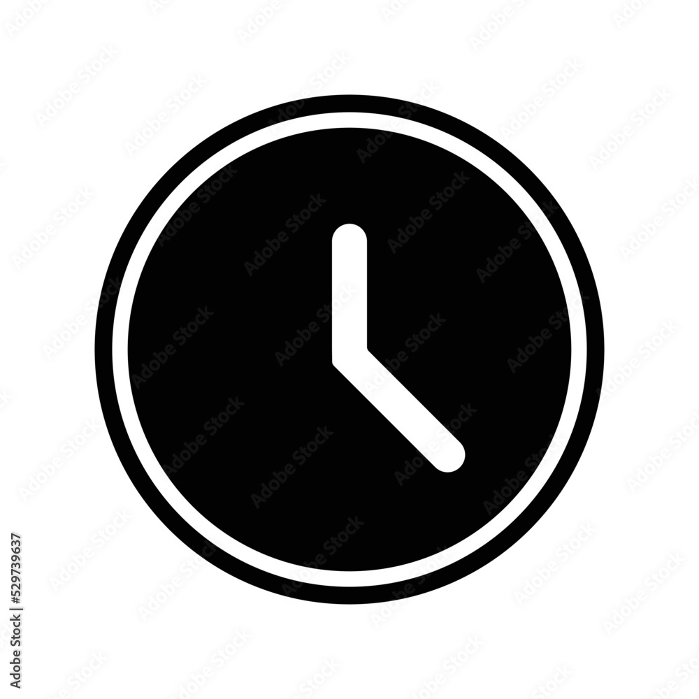 clock icon vector design template in white background clock icon vector design template in white background