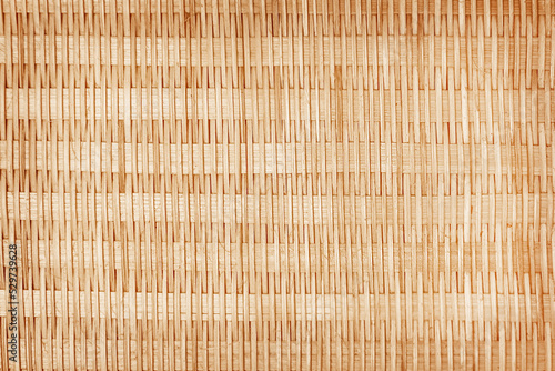 close up woven bamboo pattern or Wood plank bamboo brown texture background