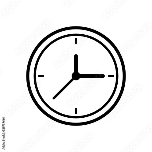 clock icon vector design template in white background