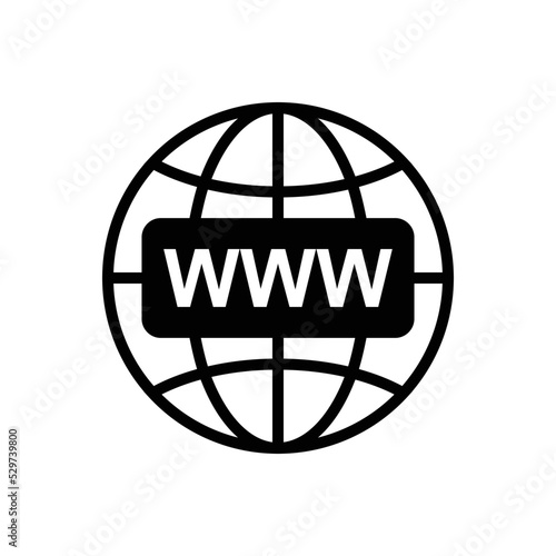 internet globe icon vector design template in white background
