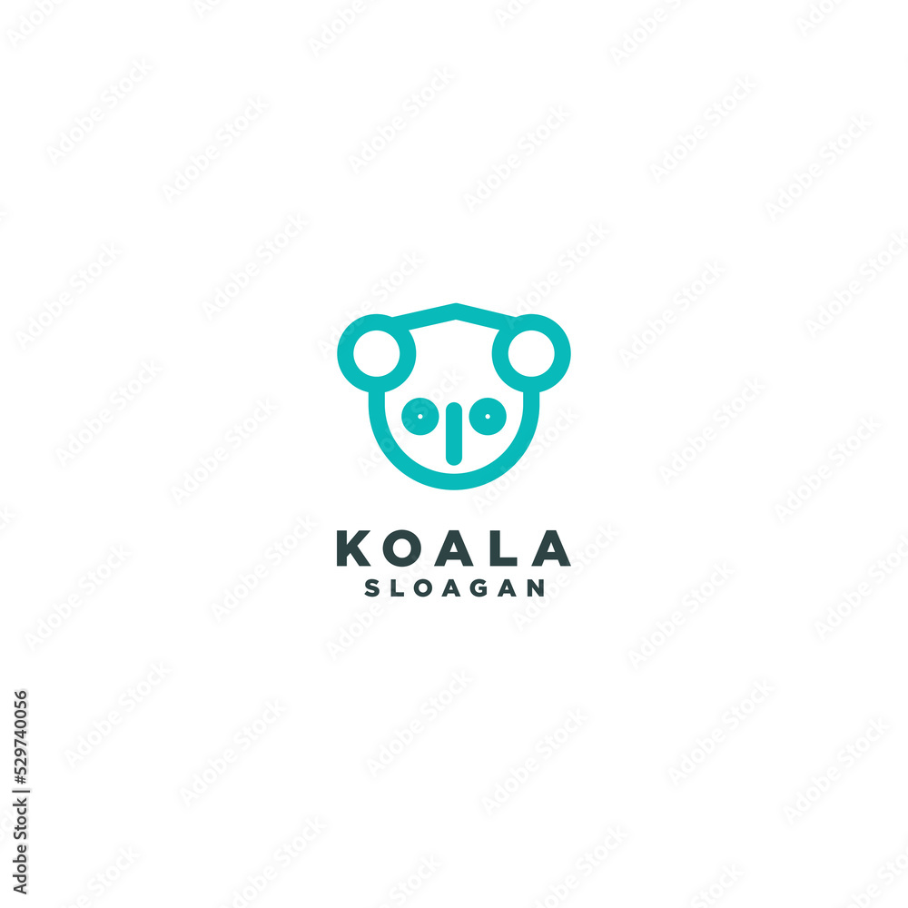 Koala logo desing icon vector