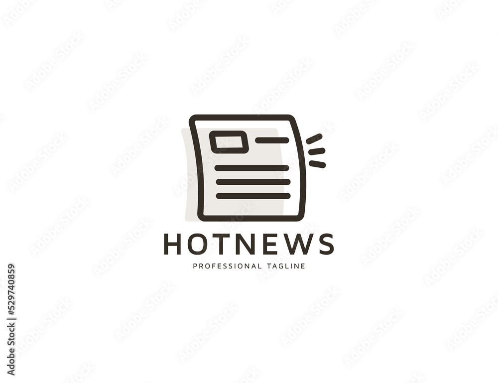 News symbol logo design illustration News symbol logo design illustration