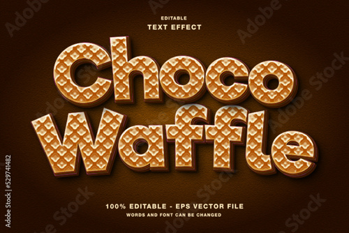 Choco Waffle Editable Text Effect