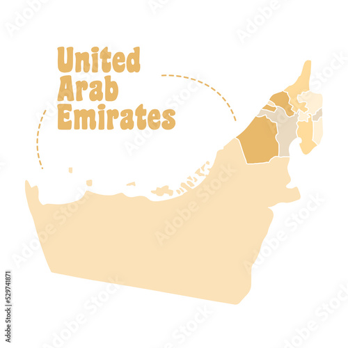 UAE Map Illustration photo