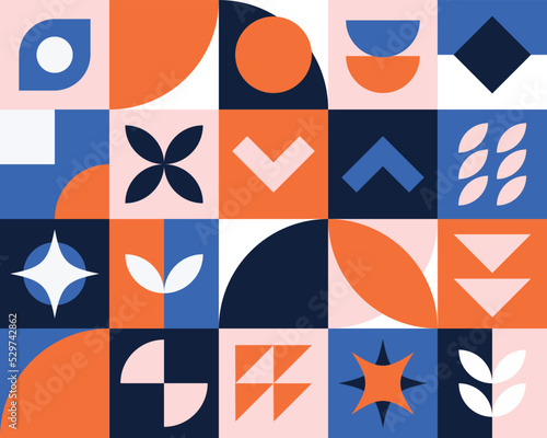 flat geometric pattern vector