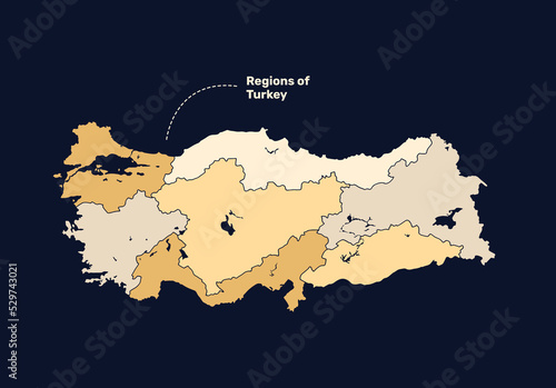 Illustration Map of Turkey