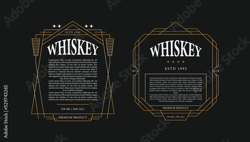 Elegant Whiskey bottle Label Template
