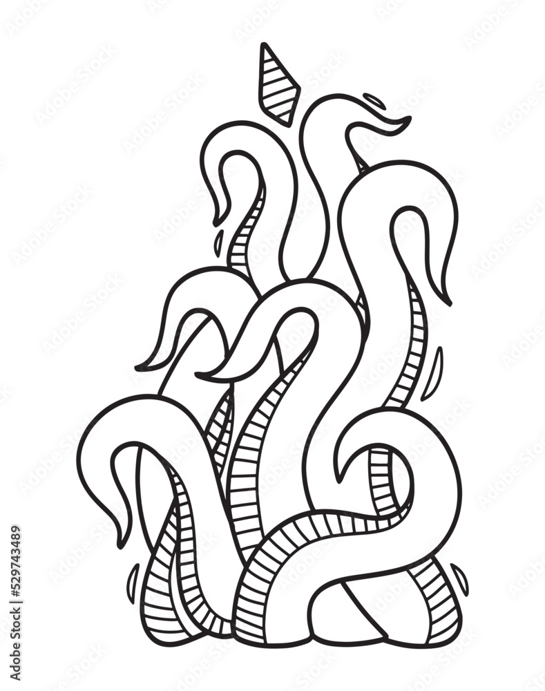 Abstract doodle monster art Abstract doodle monster art