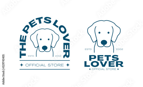Pet Shop Logo with Dog Illustration