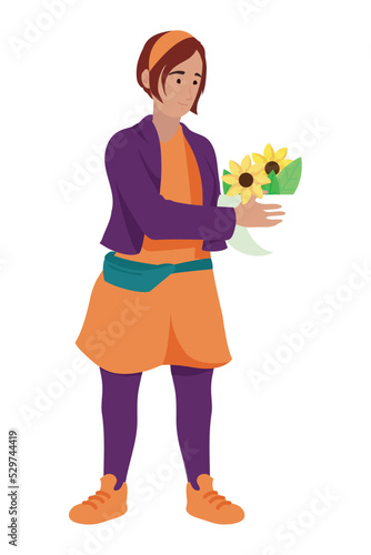 beautiful florist woman
