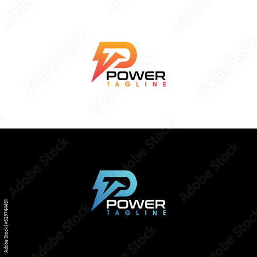 modern power Electrical logo icon vector isolated