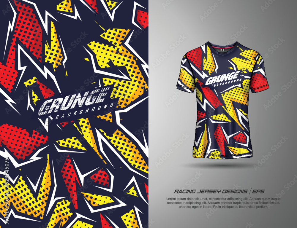 Tshirt sport grunge background for extreme jersey team, racing, cycling