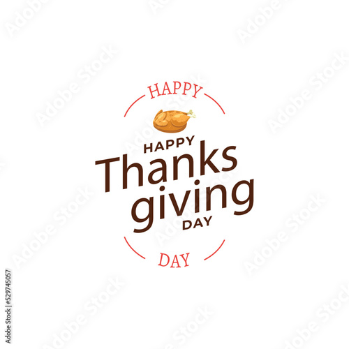 Happy thanksgiving day with thanksgiving concept