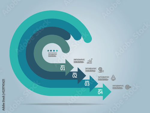 circle round arrow business infographic element presentation