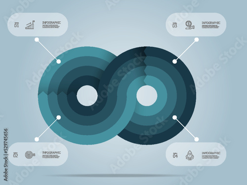 infinity circle loop infographic presentation