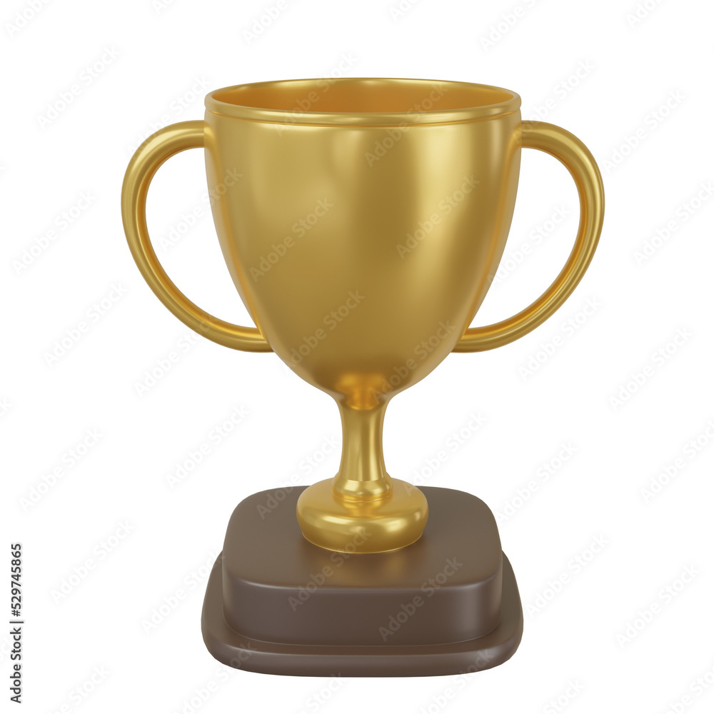 3D Rendering Gold trophy cup 3D Rendering Gold trophy cup