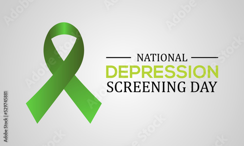 Vector illustration on the theme of National Depression screening day observed each year during October.