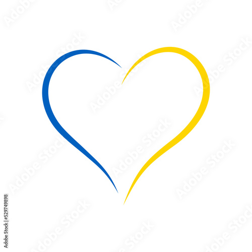 Ukrainian flag heart