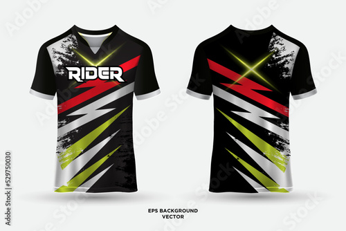 Futuristic abstract jersey suitable for racing, soccer, gaming, motocross, gaming, cycling.