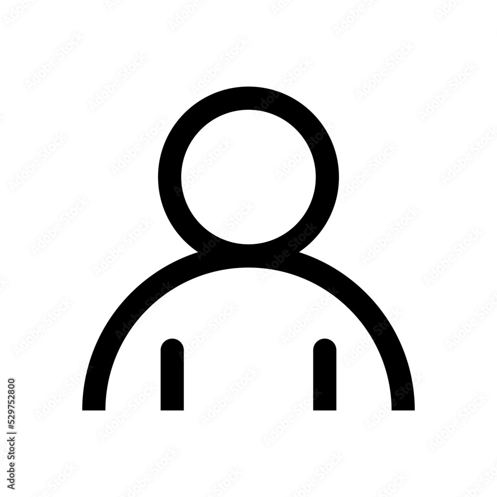 Girl or Male office Icon Black and White Vector Girl or Male office Icon Black and White Vector