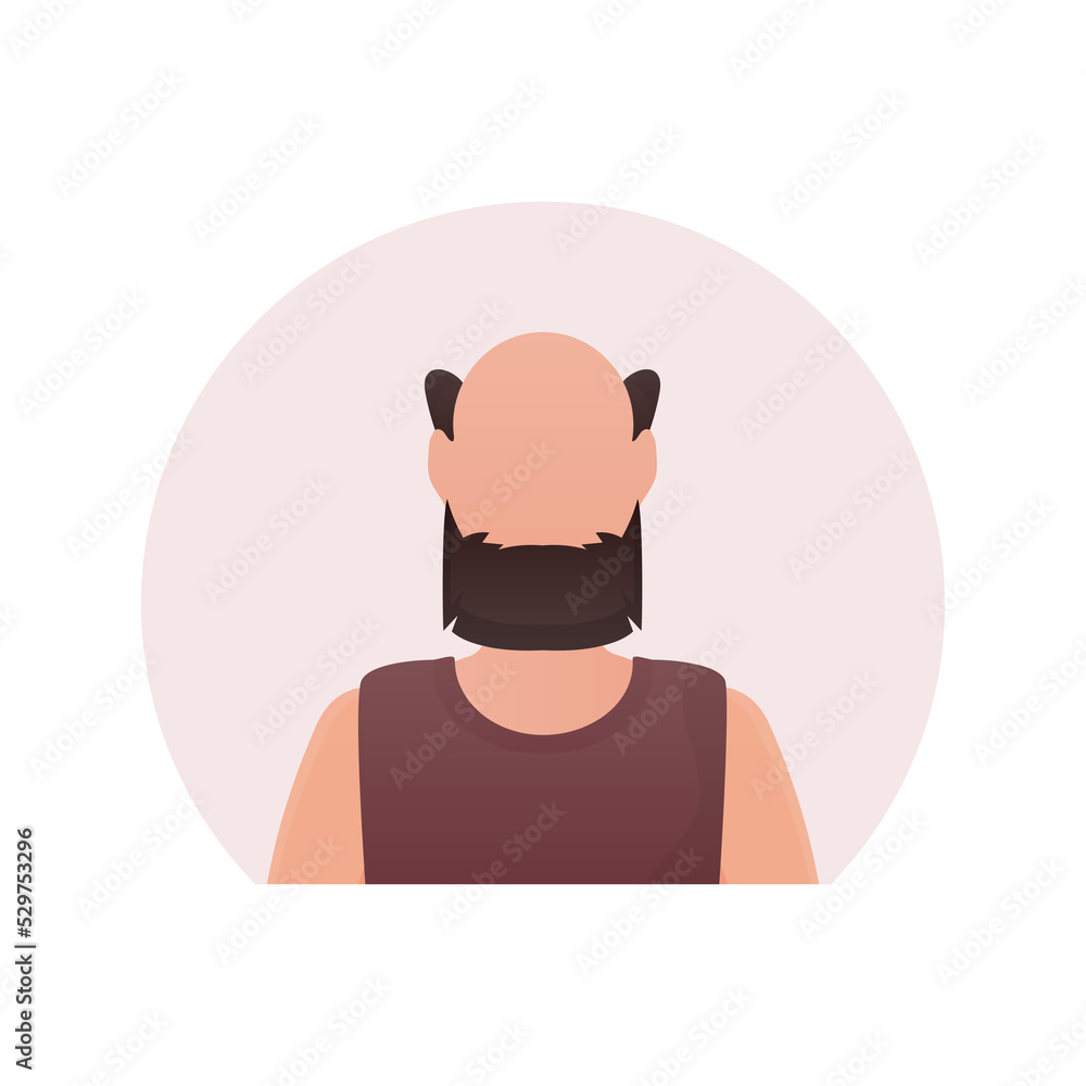 Brutal guy avatar. Cartoon style. Brutal guy avatar. Cartoon style.