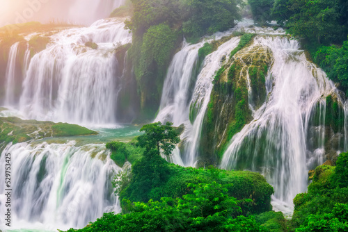 Stunning view at Detian waterfalls in Guangxi province China
