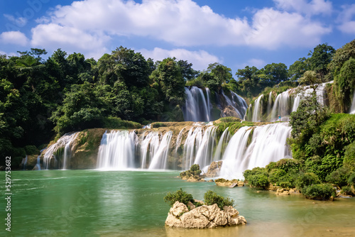 Stunning view at Detian waterfalls in Guangxi province China