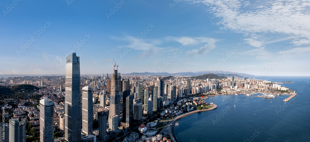 Obraz premium Aerial photography of China's modern urban architectural landscape