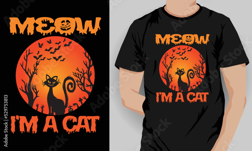 Meow I m a cat T-shirt design