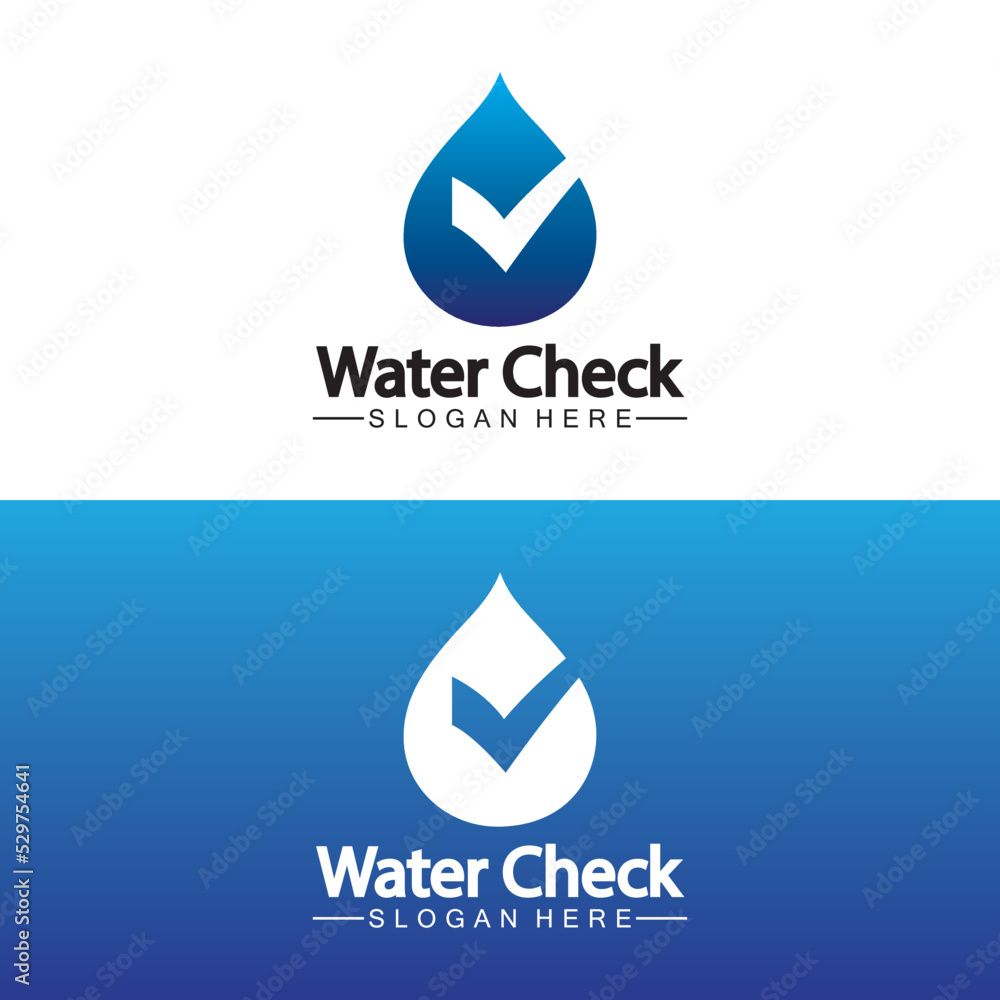 water drop check logo vector icon illustration water drop check logo vector icon illustration