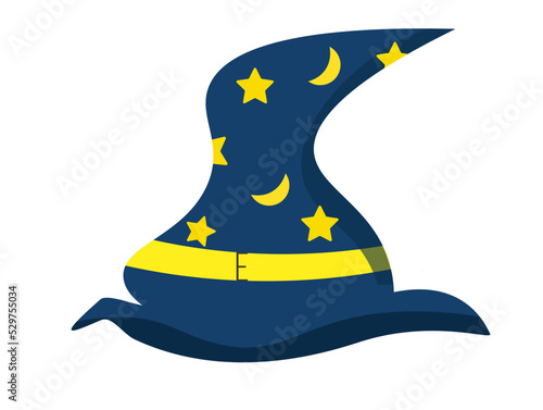 ハロウィンの帽子 とんがり帽子 魔女 魔法使い ハット ベクターイラスト