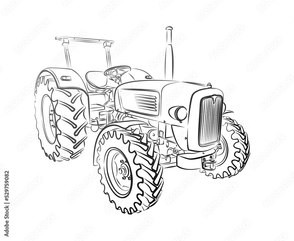 The Symbol of a old tractor.